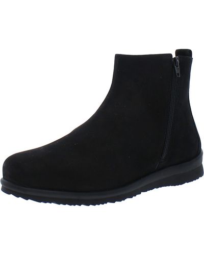 David Tate Caddy Leather Waterproof Ankle Boots - Black