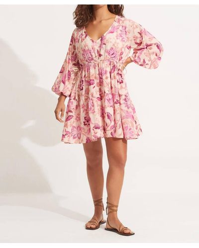 Seafolly Ls Short Dress - Pink