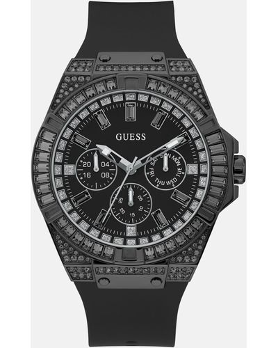 Guess Factory Multifunction Silicon Watch - Black