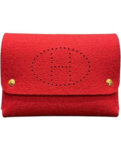 Hermès Evelyne Synthetic Clutch Bag (pre-owned) - Red