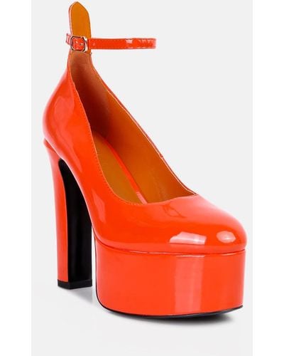 Rag & Co Babe-heaven Patent Pu Sandals - Orange