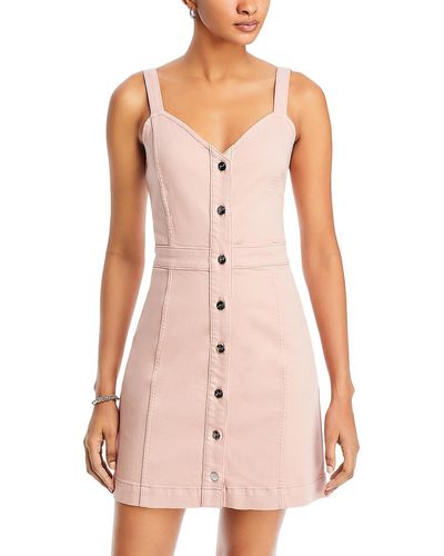 7 For All Mankind Casual Mini Shirtdress - Pink