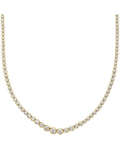 Fine Jewelry 16" Graduated Diamond Riviera Necklace 14k Yellow - Metallic