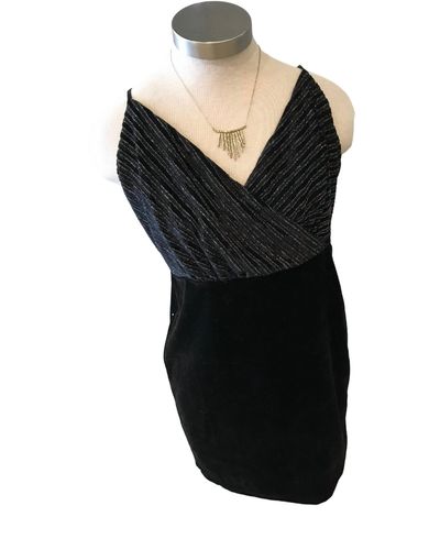 Lush Velvet Mini Dress - Black