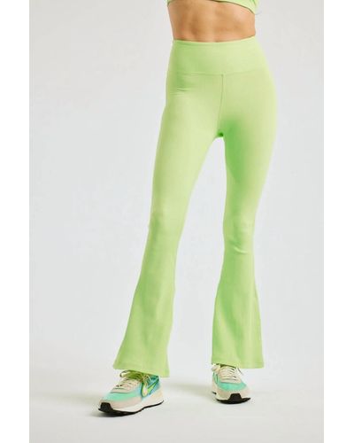 Year Of Ours Ribbed Flare Legging - Green