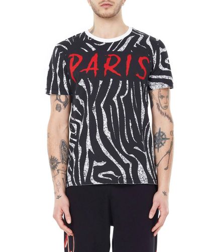 ELEVEN PARIS Knit Zebra Aop T-shirt In Black