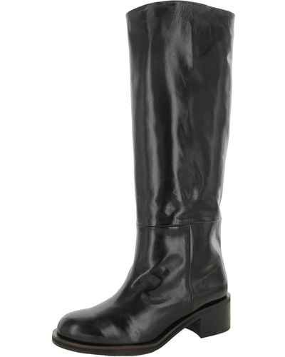 Reike Nen Rn4sho58 Cow Leather Tall Knee-high Boots - Black