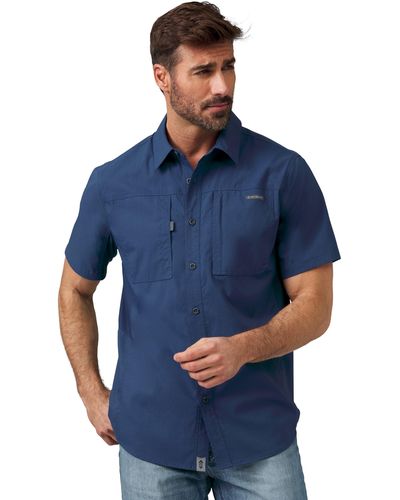 Free Country Acadia Short Sleeve Shirt - Blue