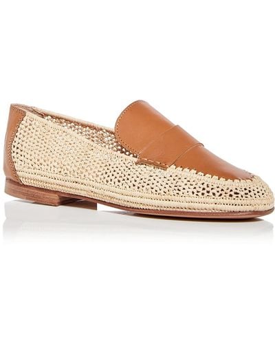 Carrie Forbes Mumba Woven Slip On Loafers - Natural