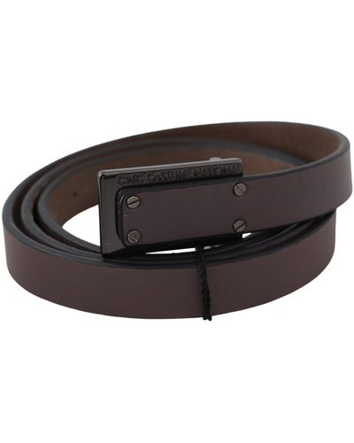 CoSTUME NATIONAL Leather Tactical Logo Buckle - Black