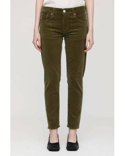 Moussy Ailey Courduroy Pant - Green