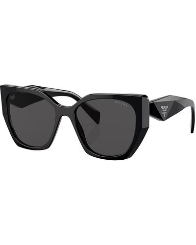 Prada Pr 19zs 1ab5s0 55mm Butterfly Sunglasses - Black