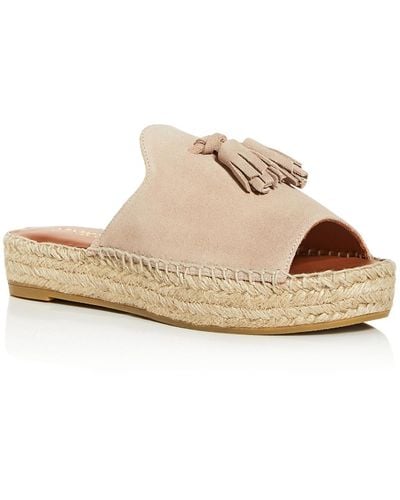 Andre Assous Cameron Suede Casual Slide Sandals - Natural