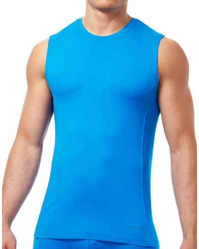 Papi Sport Muscle Tank Top Shirt - Blue