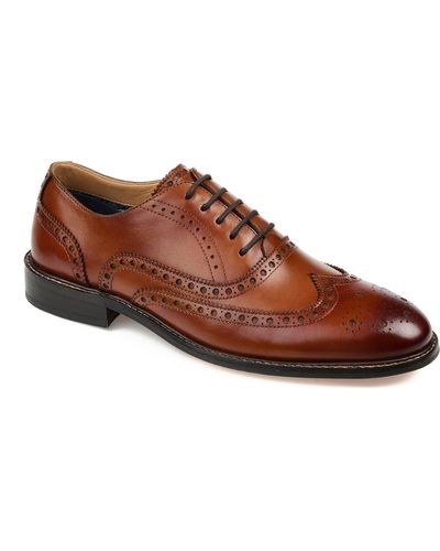 Thomas & Vine Franklin Leather Perforated Oxfords - Brown