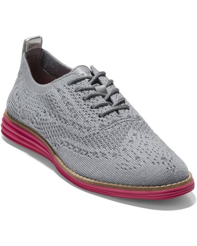 Cole Haan Original Grand Stitchlite Wing Ox Knit Comfort Oxfords - Gray