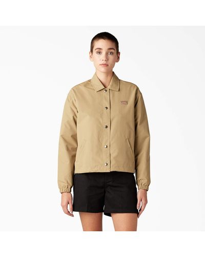 Dickies Oakport Cropped Coaches Jacket - Natural