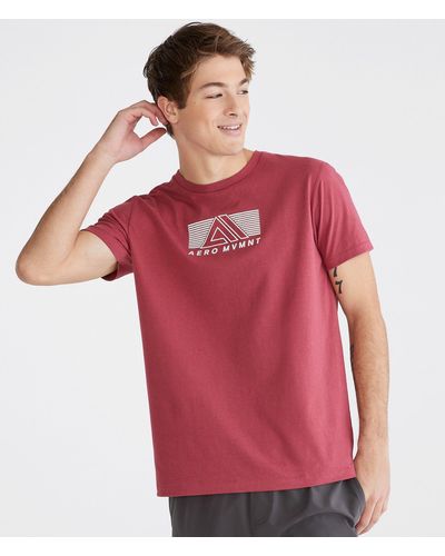 Aéropostale Mvmnt Logo Graphic Tee - Red
