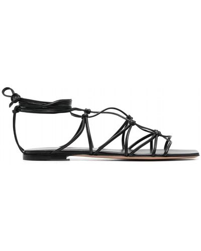Gianvito Rossi Minas 05 Lace-up Sandals - Black