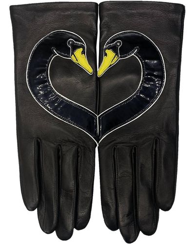 Agnelle Swan Gloves - Black