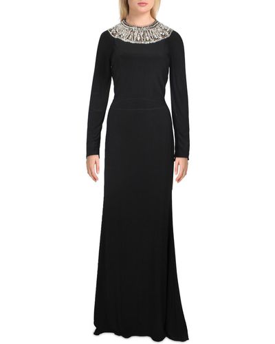 Ieena for Mac Duggal Embellished Formal Evening Dress - Black