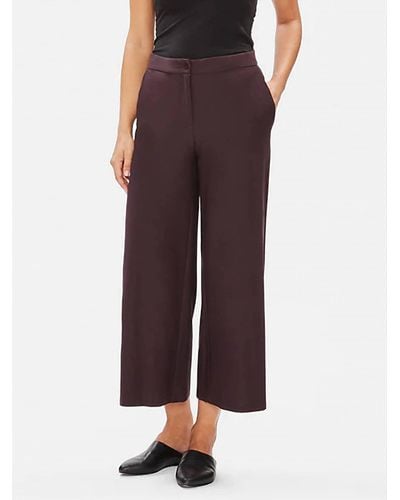 Eileen Fisher Ankle Wide Pant - Purple