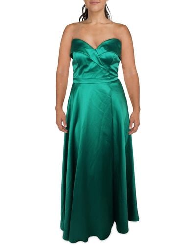 Xscape Taffeta Off-the-shoulder Evening Dress - Green