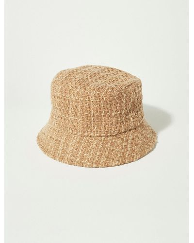 Lucky Brand Tweed Bucket Hat - Natural