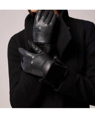 SOIA & KYO Demy Leather Gloves - Black