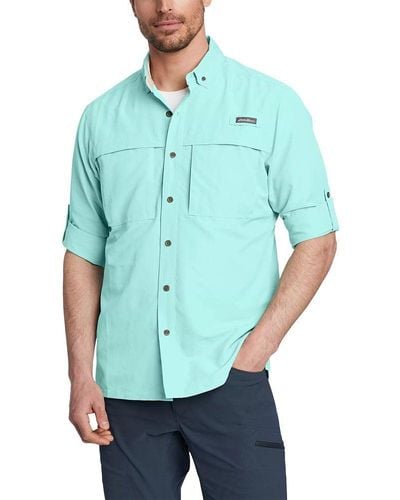 Eddie Bauer Ripstop Guide Long-sleeve Shirt - Blue