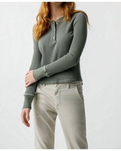 AMO Thermal Henley Tee - Green