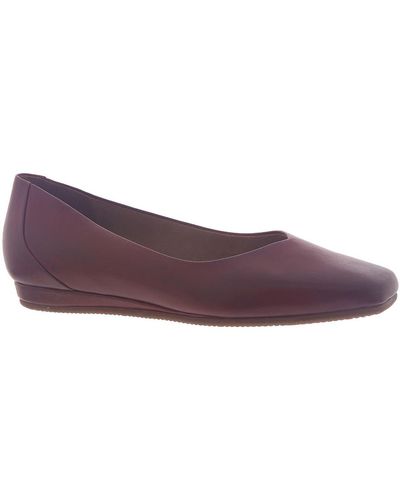 Softwalk Vellore Leather Comfort Insole Flats - Purple