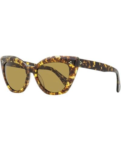 Oliver Peoples Laiya Cat Eye Sunglasses Ov5452s Brown Melange 55mm - Black