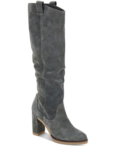 Dolce Vita Sarie Suede Tall Knee-high Boots - Gray