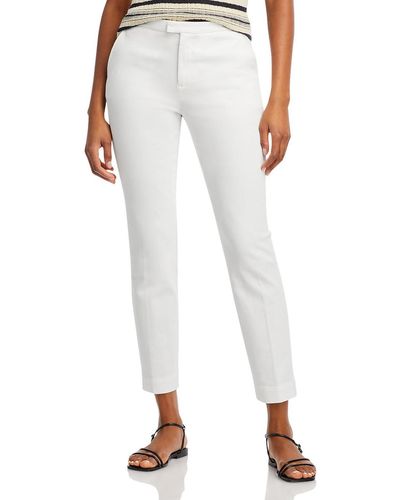 ATM Slim Cropped Ankle Pants - White