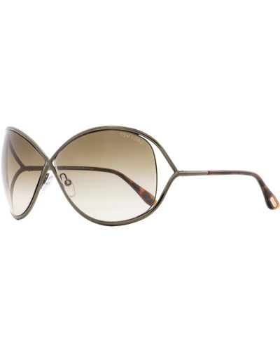 Tom Ford Sunglasses Tf130 Miranda 36f Dark Bronze/havana 68mm - Black