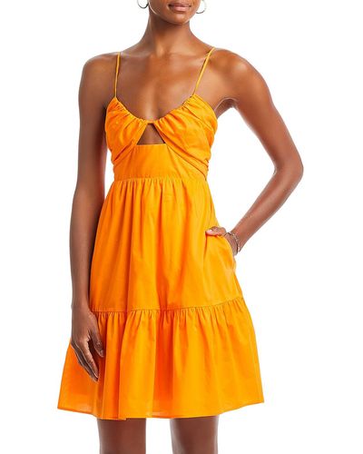 Rails Chrissy Cotton Mini Fit & Flare Dress - Orange