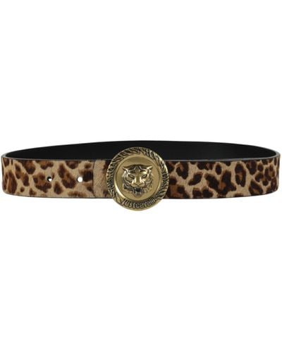Just Cavalli Tiger Round Leopard Print Belt - Multicolor