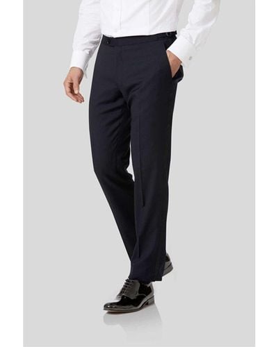 Charles Tyrwhitt Slim Fit Dinner Wool Suit Trouser - Blue