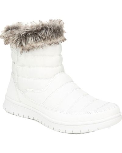 Ryka Suzy Ankle Shearling Boots - White