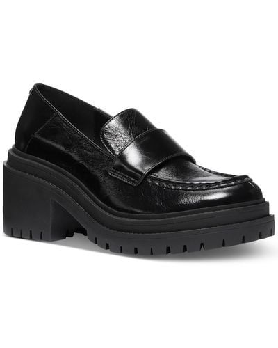 MICHAEL Michael Kors Rocco Leather Loafers - Black