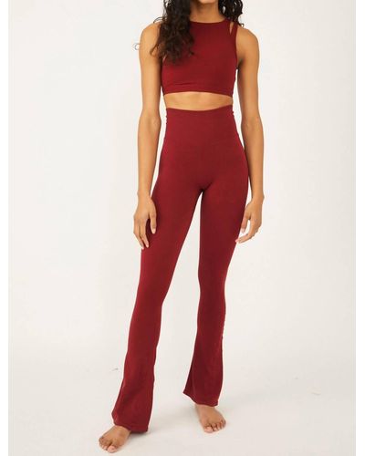 Free People Rich Soul Flare leggings - Red