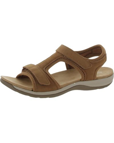 Easy Street Saffy S Leather Strappy Sandals - Brown