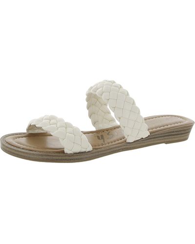 Blowfish Bolley Vegan Faux Leather Slide Sandals - White