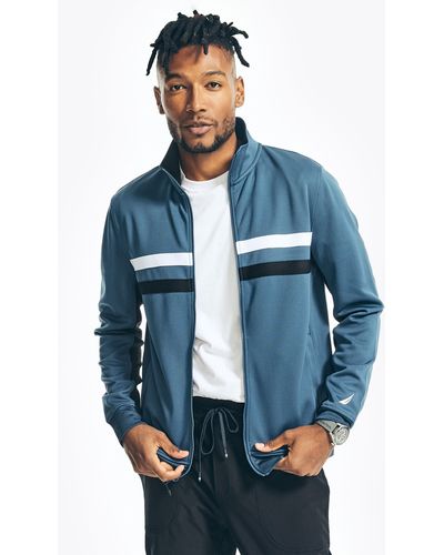 Nautica Navtech Sustainably Crafted Track Jacket - Blue