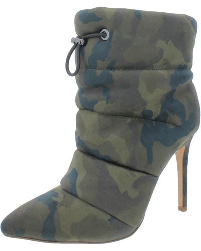 Jessica Simpson Padina Microsuede Pointed Toe Ankle Boots - Green