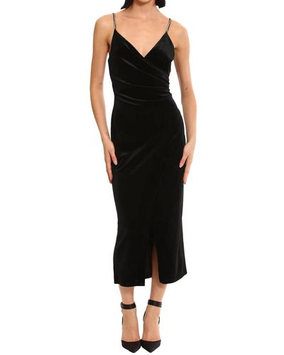 Donna Morgan For maggy London Tilla Rhinestone Strap Dress - Black