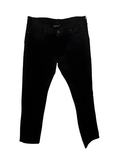 Emporio Armani Straight Leg Pant - Black