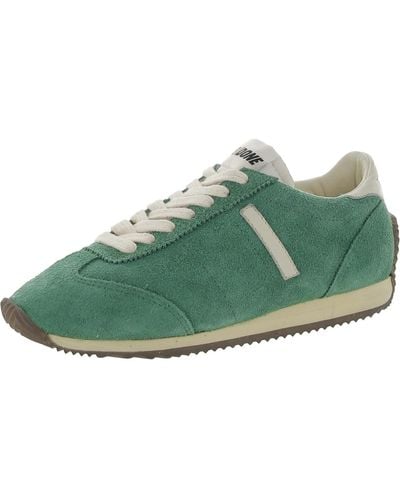 RE/DONE 70's Runner Leather Lace-up Running Shoes - Green