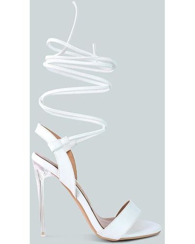 Lace up heels clear cheap strap